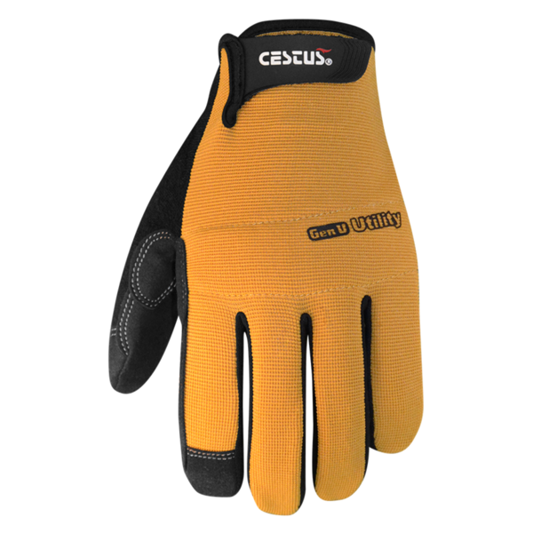 Cestus Work Gloves , Gen-U 925 #6014 PR Rum 6014 L